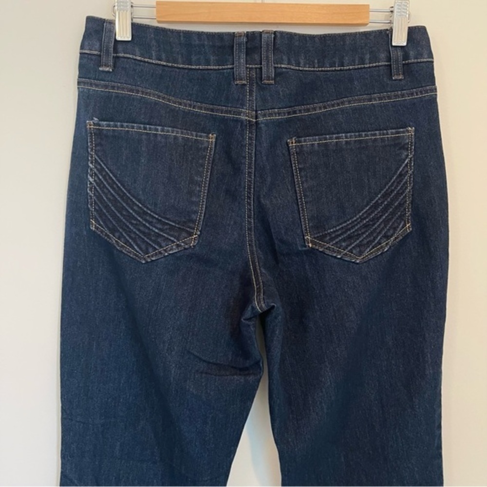 Y2K Boho High Rise Boot Cut Dark Wash Jeans - Women's Size 10 - Picture 4 of 11